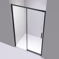 DRZWI PRYSZNICOWE SUPER SLIM NOVA CZARNE 90 CM 6 MM NOVA-BL-90