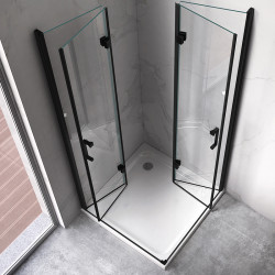 KABINA PRYSZNICOWA KWADRATOWA ZES-BS05C-100 CZARNA 100x100 CM