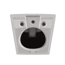 BIDET ŁAZIENKOWY PODWIESZANY WISZĄCY CERAMICZNY OWALNY BIAŁY BID-MIZU-WH 49 CM BID-MIZU-WH