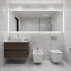 BIDET ŁAZIENKOWY PODWIESZANY WISZĄCY CERAMICZNY OWALNY BIAŁY BID-RAIN-WH 52 CM BID-RAIN-WH
