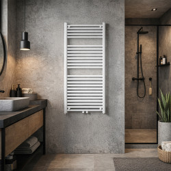 GRZEJNIK ŁAZIENKOWY ŚCIENNY PIONOWY WODNY DRABINKA 120x60 CORSO-WH-1 BIAŁY CORSO-WH-1