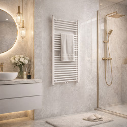 GRZEJNIK ŁAZIENKOWY ŚCIENNY PIONOWY WODNY DRABINKA 120x60 CORSO-WH-1 BIAŁY CORSO-WH-1