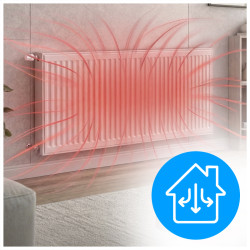 GRZEJNIK PŁYTOWY STALOWY ŚCIENNY PANELOWY CO TYP 22 PODŁĄCZENIE BOCZNE 60x120 BIAŁY CALOR-WH-3