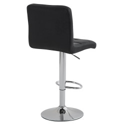 HOKER KRZESŁO BAROWE RAFA CZARNA SKÓRA PU PODSTAWA CHROM RAFA01-BL-CH-NEW