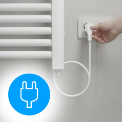 GRZEJNIK ŁAZIENKOWY ELEKTRYCZNY ALUMINIOWY DRABINKA ECO 500W YASUR BIAŁY YASUR-WH