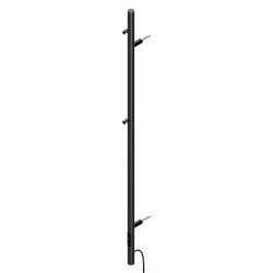 GRZEJNIK ŁAZIENKOWY ELEKTRYCZNY ŚCIENNY PIONOWY 1405x32 CZARNY KASJAN-BL-1