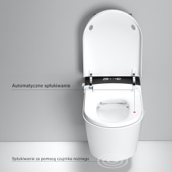 ZESTAW PODTYNKOWY WC STELAŻ TOALETA AUTOMATYCZNA DROP-WH PRZYCISK CZARNY MAT ZES-DROP-WH-BL-MAT-2