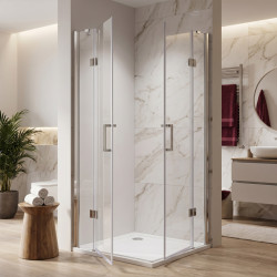 KABINA PRYSZNICOWA KWADRATOWA UCHYLNA ZES-KZ25B-90 CHROM 90x90 CM