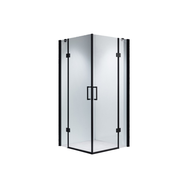 KABINA PRYSZNICOWA KWADRATOWA UCHYLNA ZES-KZ25B-BL-90 CZARNA 90x90 CM