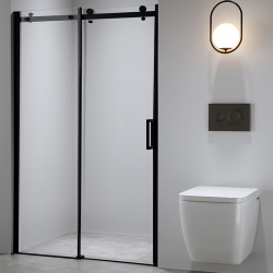 DRZWI PRYSZNICOWE ZES-SH03B-BL-100 CZARNE 95-100 CM 8 MM