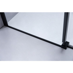 DRZWI PRYSZNICOWE ZES-SH03B-BL-100 CZARNE 95-100 CM 8 MM