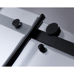 DRZWI PRYSZNICOWE PRZESUWNE DO WNĘKI ZES-SH03C-BL-110 CZARNE 105-110 CM 8 MM
