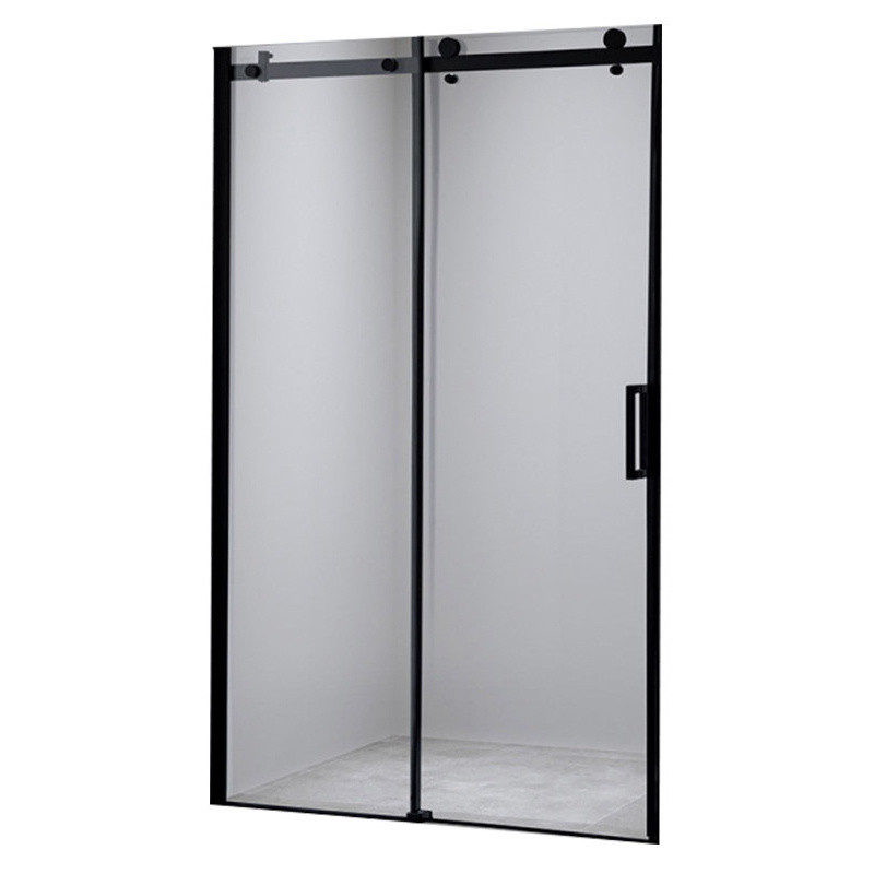 DRZWI PRYSZNICOWE PRZESUWNE DO WNĘKI ZES-SH03D-BL-120 CZARNE 115-120 CM 8 MM