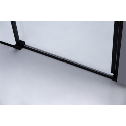 DRZWI PRYSZNICOWE PRZESUWNE DO WNĘKI ZES-SH03D-BL-120 CZARNE 115-120 CM 8 MM