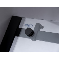 DRZWI PRYSZNICOWE PRZESUWNE DO WNĘKI ZES-SH03D-BL-120 CZARNE 115-120 CM 8 MM