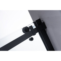 DRZWI PRYSZNICOWE PRZESUWNE DO WNĘKI ZES-SH03D-BL-120 CZARNE 115-120 CM 8 MM