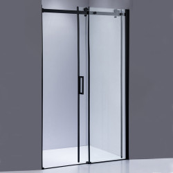 DRZWI PRYSZNICOWE PRZESUWNE DO WNĘKI ZES-SH03G-BL-150 CZARNE 145-150 CM 8 MM