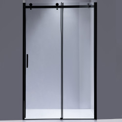 DRZWI PRYSZNICOWE PRZESUWNE DO WNĘKI ZES-SH03G-BL-150 CZARNE 145-150 CM 8 MM