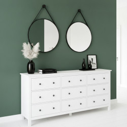 LUSTRO WISZĄCE 60 CM W RAMIE DUŻE OKRĄGŁE ŚCIENNE DO PRZEDPOKOJU MAKIJAŻU OTYLIA-60