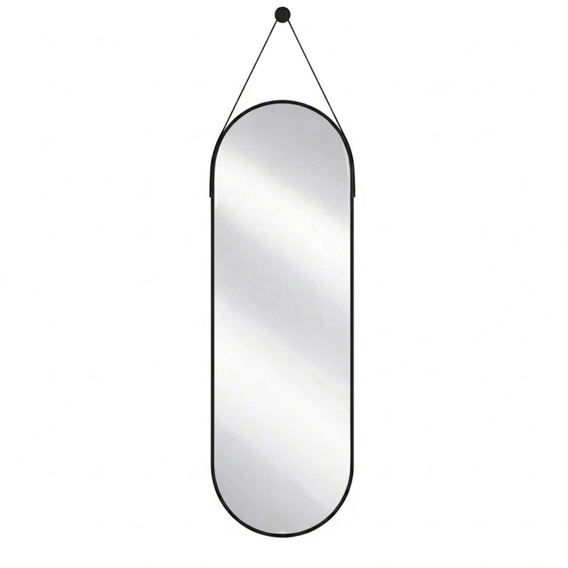 LUSTRO WISZĄCE 160 X 50 W RAMIE DUŻE OWALNE ŚCIENNE DO PRZEDPOKOJU MAKIJAŻU
