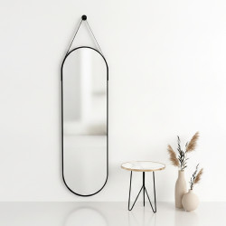 LUSTRO WISZĄCE 160 X 50 W RAMIE DUŻE OWALNE ŚCIENNE DO PRZEDPOKOJU MAKIJAŻU