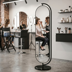 LUSTRO STOJĄCE 173 X 45 W RAMIE DUŻE OWALNE DO PRZEDPOKOJU MAKIJAŻU Z PÓŁKĄ ELIZA-45X173