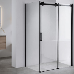 KABINA PRYSZNICOWA PROSTOKĄTNA ZES-BS15A-100X80 CZARNA 100x80 CM
