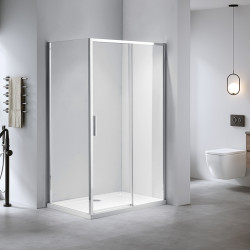 KABINA PRYSZNICOWA PROSTOKĄTNA SUPER SLIM ZES-NOVA-CH-100X80 CHROM 100x80 CM SZKŁO 6 MM