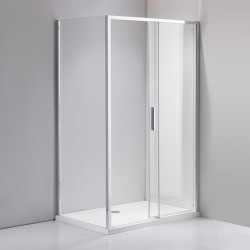 KABINA PRYSZNICOWA PROSTOKĄTNA SUPER SLIM ZES-NOVA-CH-100X80 CHROM 100x80 CM SZKŁO 6 MM