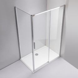 KABINA PRYSZNICOWA PROSTOKĄTNA SUPER SLIM ZES-NOVA-CH-100X80 CHROM 100x80 CM SZKŁO 6 MM