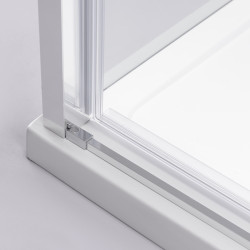 KABINA PRYSZNICOWA PROSTOKĄTNA SUPER SLIM ZES-NOVA-CH-120X80 CHROM 120x80 CM SZKŁO 6 MM