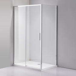 KABINA PRYSZNICOWA PROSTOKĄTNA SUPER SLIM ZES-NOVA-CH-120X80 CHROM 120x80 CM SZKŁO 6 MM