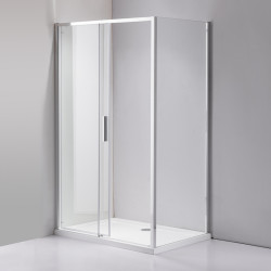 KABINA PRYSZNICOWA PROSTOKĄTNA SUPER SLIM ZES-NOVA-CH-120X80 CHROM 120x80 CM SZKŁO 6 MM