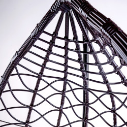 FOTEL OGRODOWY WISZĄCY KOKON DUŻY KOSZ VEGAS BRĄZOWY BEZ PODSTAWY PODUSZKA OKRĄGŁA BRĄZOWA VEGAS-BR-BP-OKR-BR