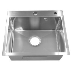 ZLEW KUCHENNY ZLEWOZMYWAK JEDNOKOMOROWY STALOWY INOX ALOR-CH-55X45