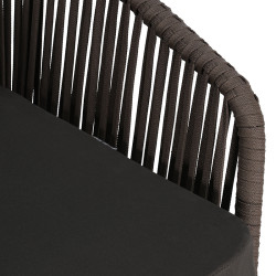 ZESTAW MEBLI OGRODOWYCH SIERRA BRĄZOWY 5 OSOBOWY STOLIK FOTELE SOFA SIERRA-BR