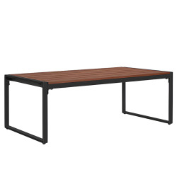 ZESTAW MEBLI OGRODOWYCH CARTER CZARNY 4 OSOBOWY STOLIK FOTELE SOFA CARTER-BL-WD1