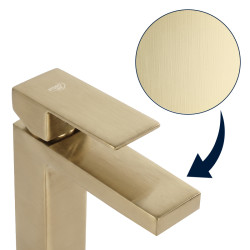 BATERIA ŁAZIENKOWA UMYWALKOWA F211-GL-BR ZŁOTA SZCZOTKOWANA