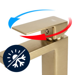 BATERIA ŁAZIENKOWA UMYWALKOWA F211-GL-BR ZŁOTA SZCZOTKOWANA
