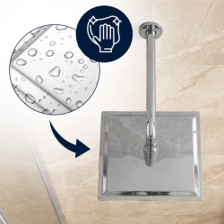 DESZCZOWNICA SLIM KWADRATOWA CHROM 20x20 CM DES-PR-1-CH-20