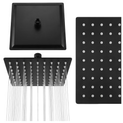 DESZCZOWNICA SLIM KWADRATOWA CZARNA 20x20 CM DES-PR-1-BL-20