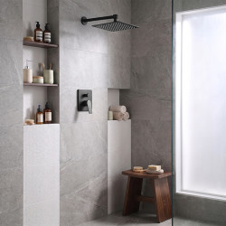DESZCZOWNICA SLIM KWADRATOWA CZARNA 20x20 CM DES-PR-1-BL-20