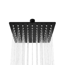 DESZCZOWNICA SLIM KWADRATOWA CZARNA 20x20 CM DES-PR-1-BL-20