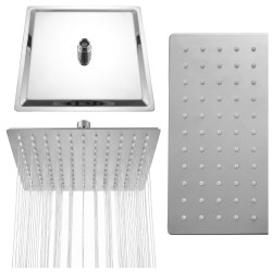 DESZCZOWNICA SLIM KWADRATOWA CHROM 25x25 CM DES-PR-1-CH-25