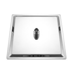 DESZCZOWNICA SLIM KWADRATOWA CHROM 25x25 CM DES-PR-1-CH-25