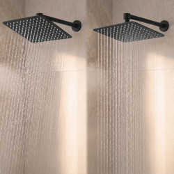 DESZCZOWNICA SLIM KWADRATOWA CZARNA 25x25 CM DES-PR-1-BL-25