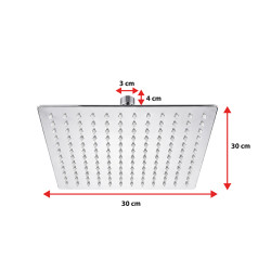 DESZCZOWNICA SLIM KWADRATOWA CHROM DES-PR-1-CH-30