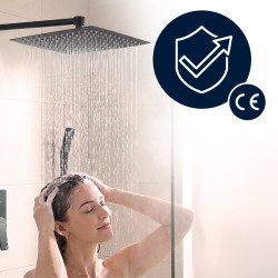 DESZCZOWNICA SLIM KWADRATOWA CZARNA 30x30 CM DES-PR-1-BL-30