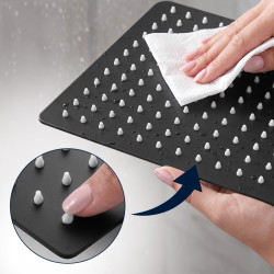 DESZCZOWNICA SLIM KWADRATOWA CZARNA 30x30 CM DES-PR-1-BL-30