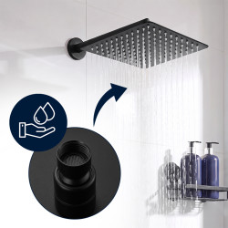 DESZCZOWNICA SLIM KWADRATOWA CZARNA 30x30 CM DES-PR-1-BL-30
